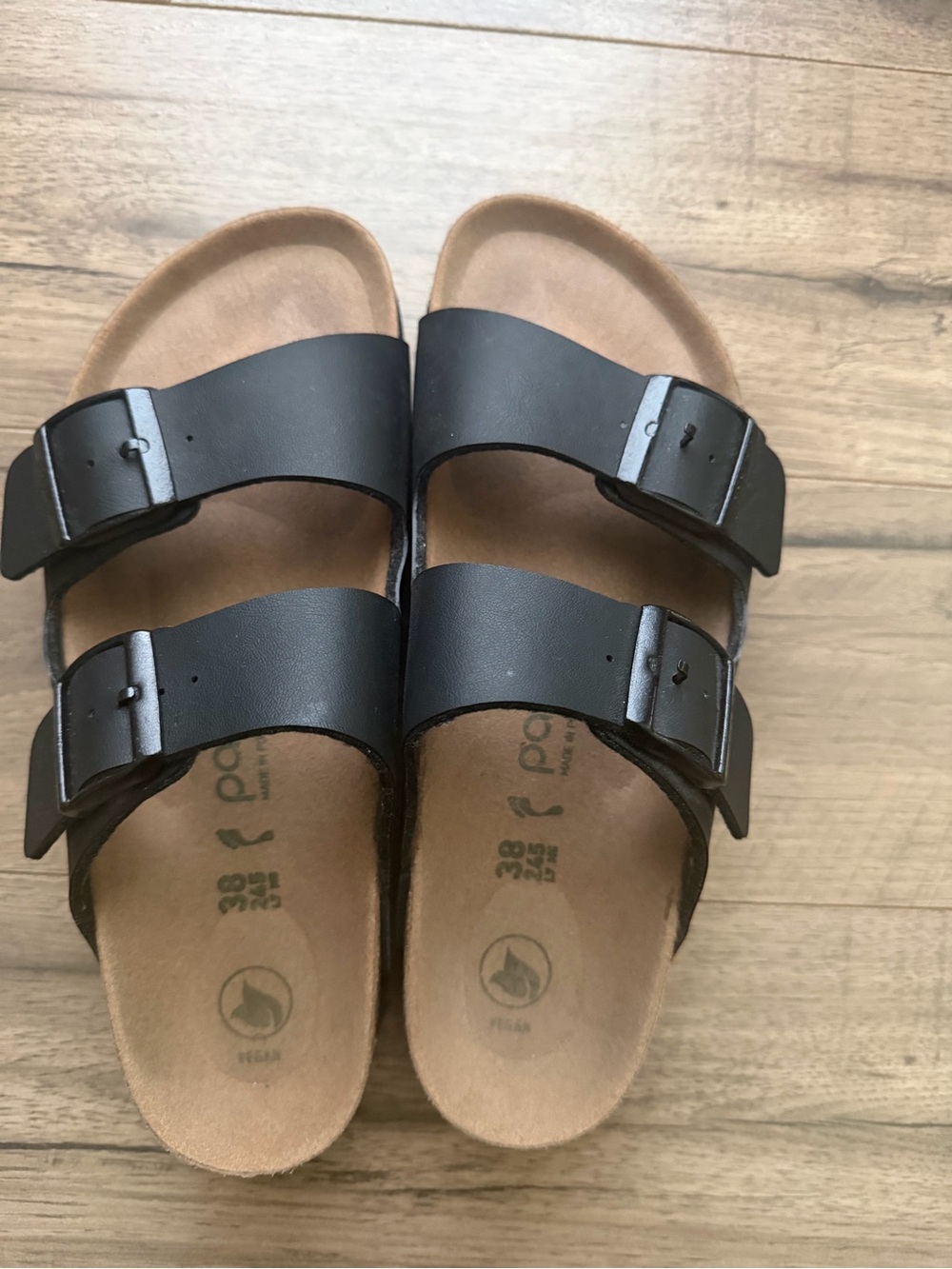 Birkenstock Black Two-Strap Sandals